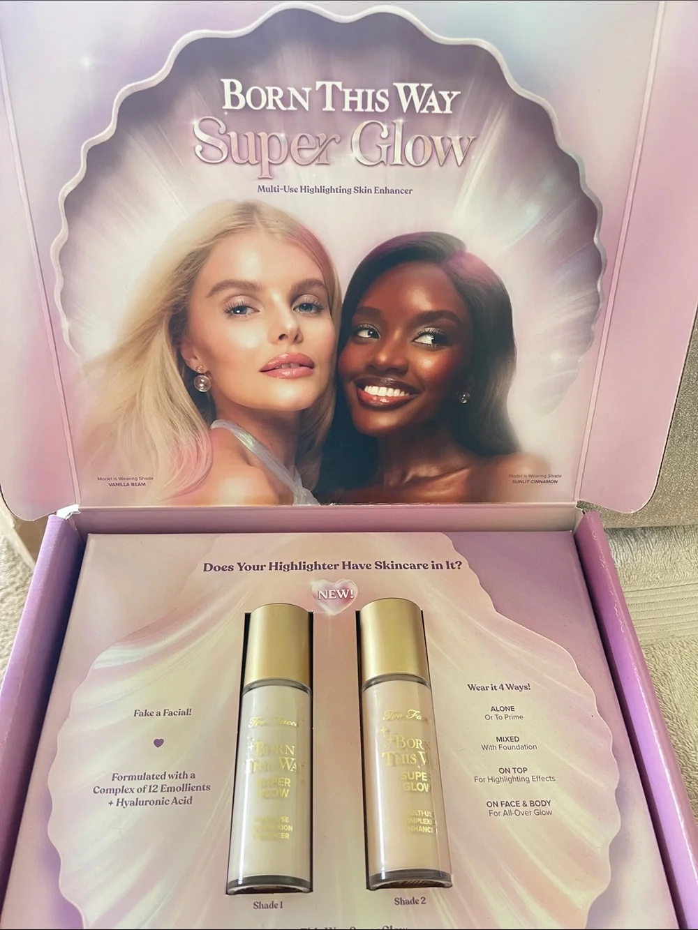 Too Faced Born This Way Super Glow Highlighter — Champagne & Pearl Shades